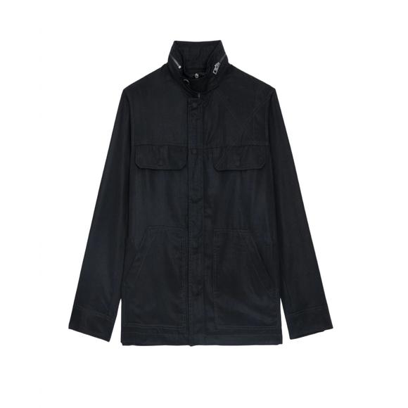 NEW ZADIG & VOLTAIRE kayaka lyocell jacket in noir - Picture 5 of 5